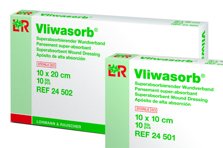 Vliwasorb-Kompresse, 10x10cm, 10 Stück