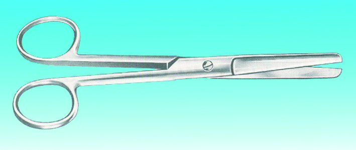 Chirurgische Schere 14,0cm - geb. st-st