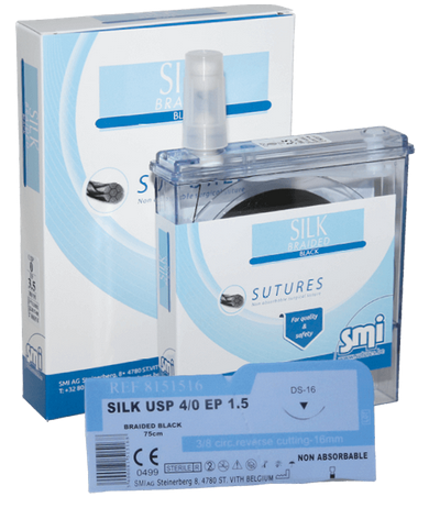 Seide schwarz USP 4/0  metric 1,5