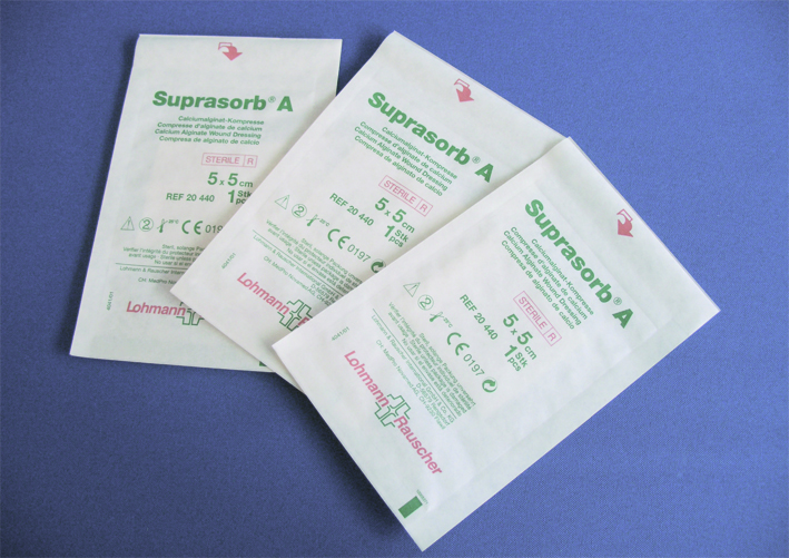 Suprasorb A, 5x5cm, Calcium-Alginatkomp.