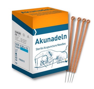 Akupunkturnadeln mit Kupfergriff 0,20x15