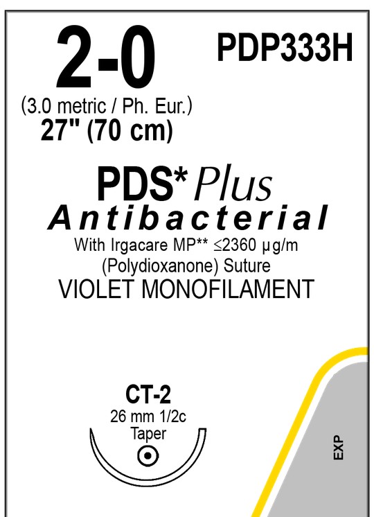 PDS Plus, PDP333H, USP 2/0 metric 3,CT-2