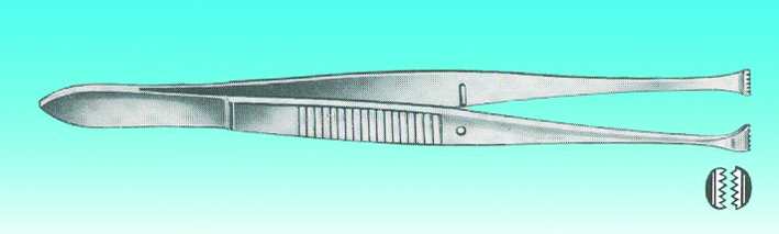 Augenpinzette Graefe mit Arretierung