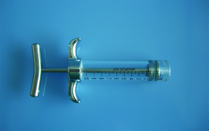Genia Plexiglasspritze 10ml, ohne Konus