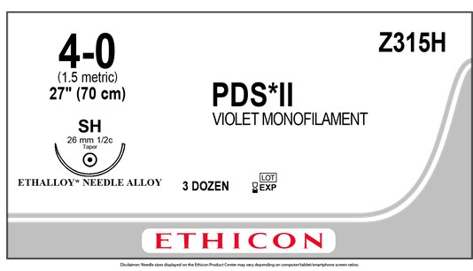 PDS II, PDP315H, USP 4-0 metr 1,5, 70 cm