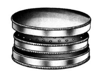 Nadeldose rund, Innen- und Außendose, 65