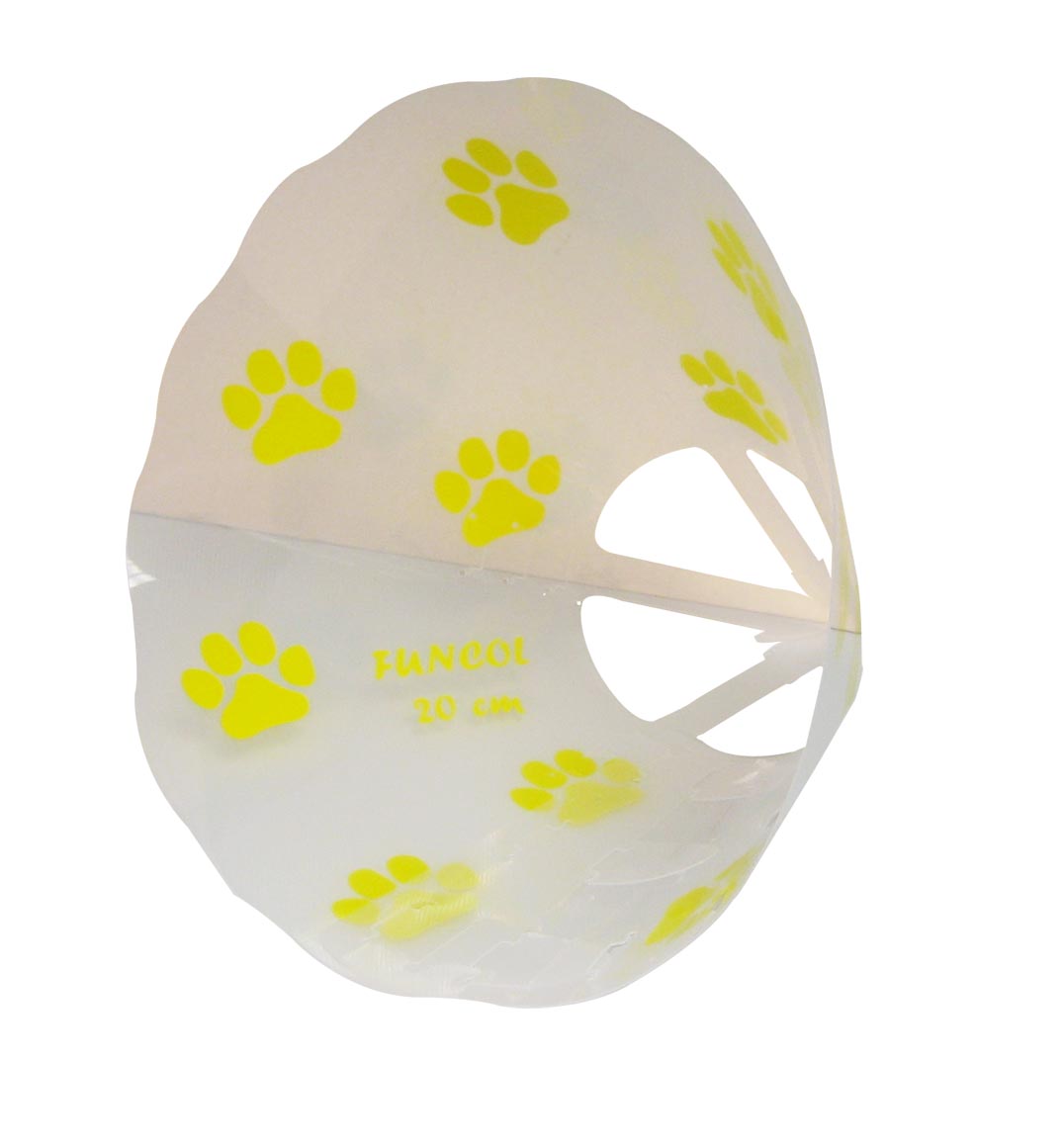 Halskragen FUNCOL 20cm - Pfoten Gelb