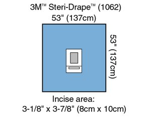 3M Ophthalmologie-Abdeckung m.Inzisionsf