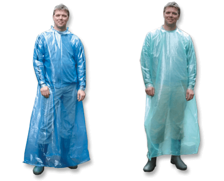 Einmalkittel 156/180cm BLAU, unsteril