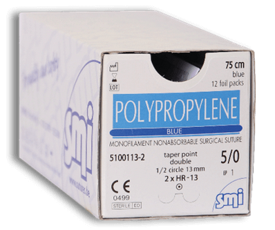 Polypropylene, USP 5/0 metric 1, HR 15