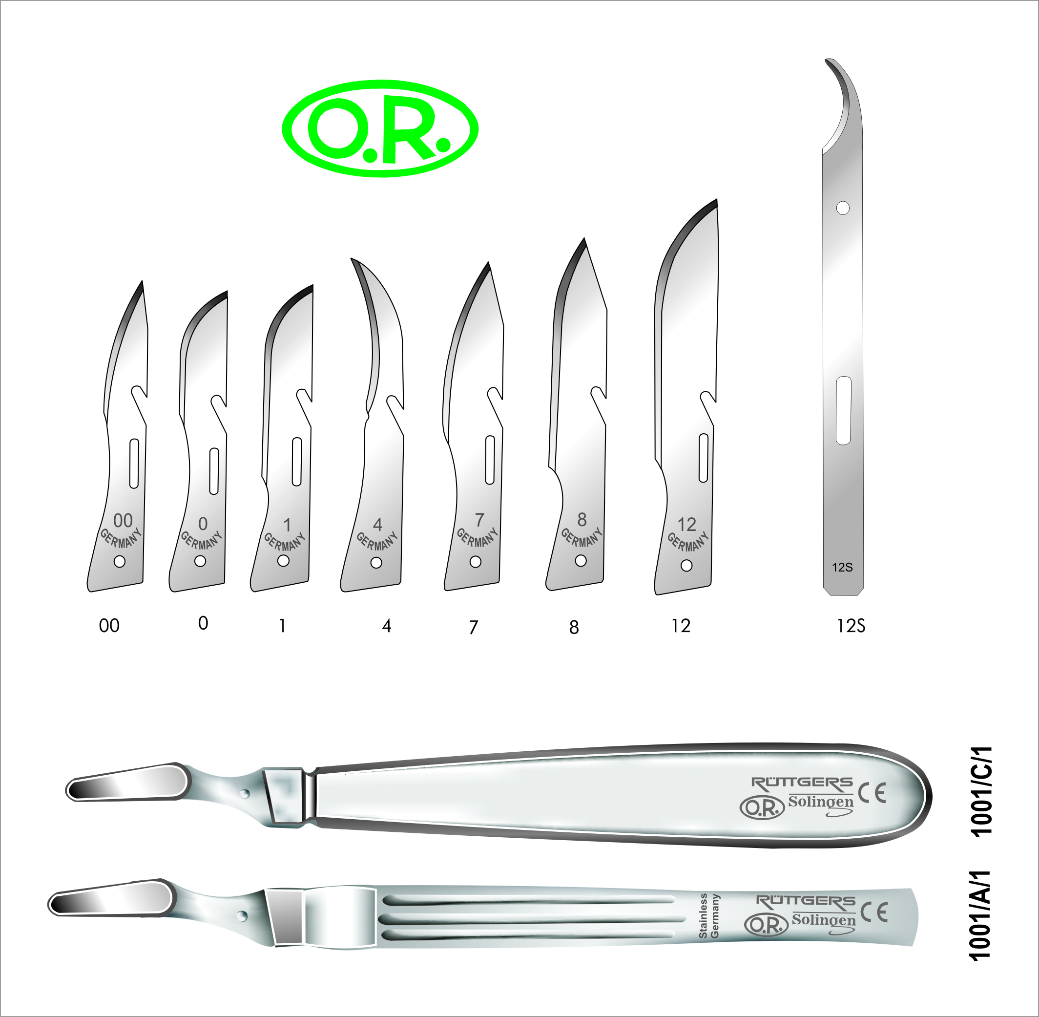 OR-Skalpellklingen Nr. 00 steril
