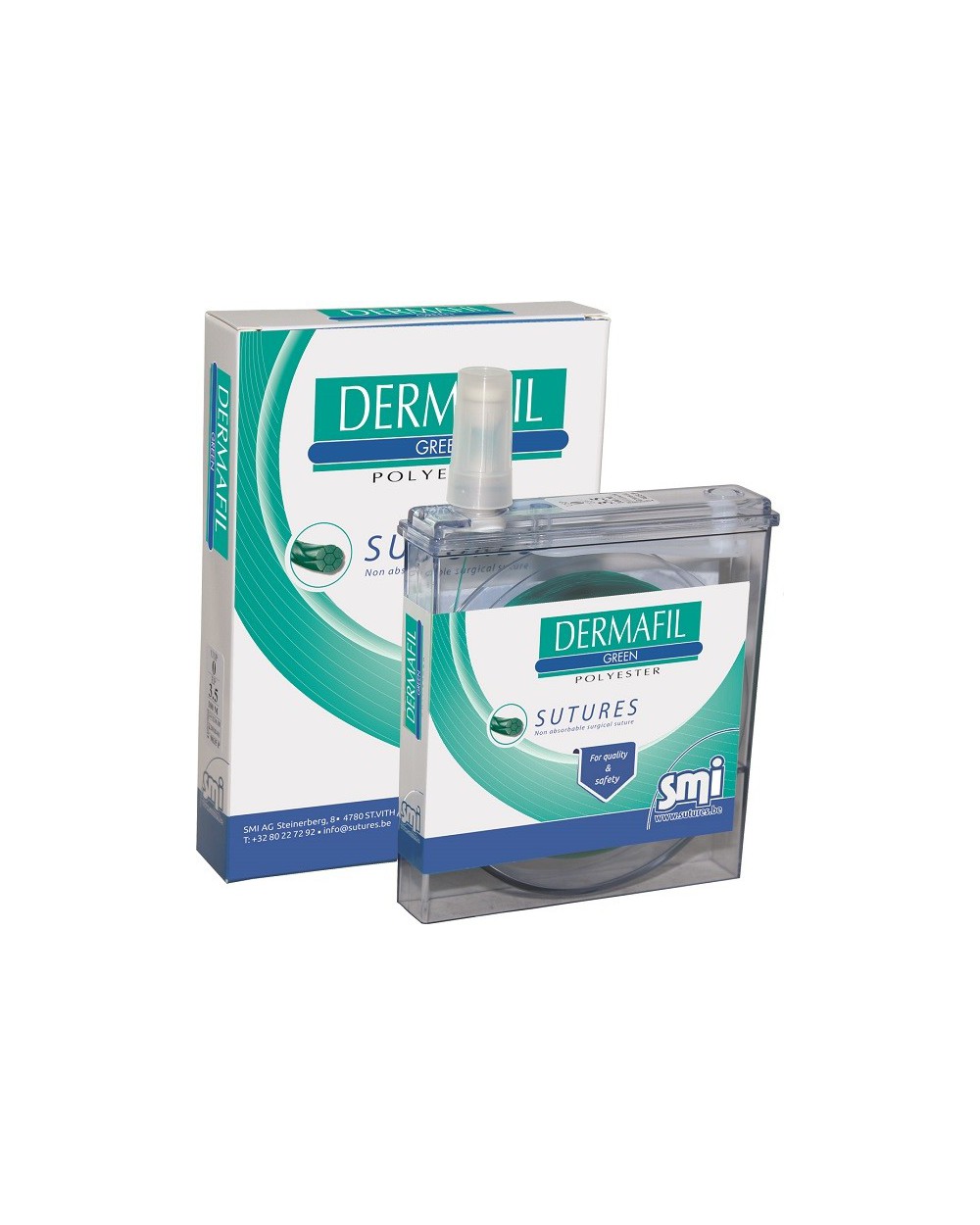 "Dermafil" Polyester grün USP6 metric 8