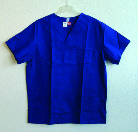 OP-Kasack kornblau mit Faltkragen Gr. XL