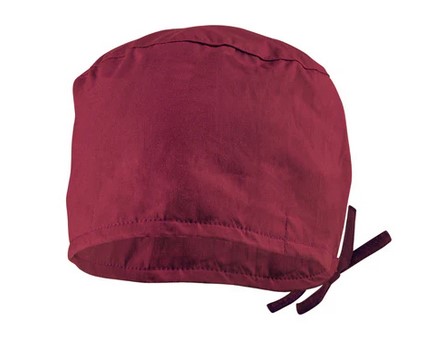 OP-Haube aus Stoff brombeer Gr. M