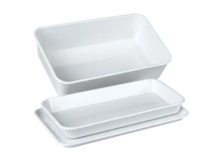 Labortablett, 19 x 15 x 1,7 cm, weiß