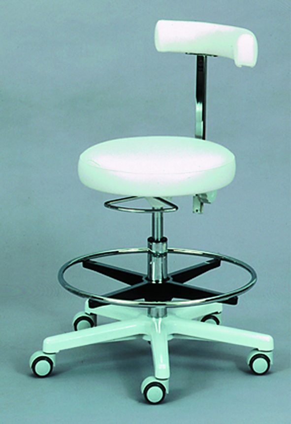 Praxis-Drehstuhl m. Lehne, Pol.: schwarz