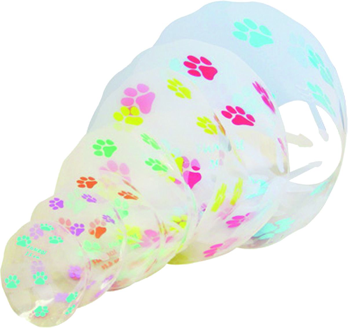 Halskragen FUNCOL 30cm - Pfoten Blau