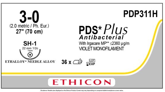 PDS Plus, PDP311H, USP 3/0 metric 2