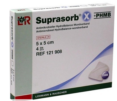 Suprasorb X + PHMB Kompresse, 14x20cm