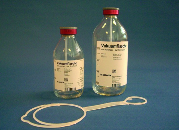 Vakuumflasche 500 ml zur Transfusion