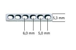 Mini DCP Platte VN154S, 2,0 mm - 4-Loch