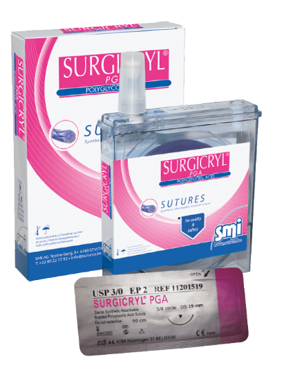 *Surgicryl PGA, USP 4-0 metric1,5, HR 17