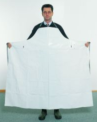 Fleischbeschau-Schürze XL 130 cm, weiss