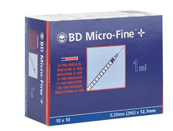 0,5 ml BD Microfine+ (0,33 x 12,7mm)