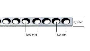 Knochenplatte DCP VN194, 4-Loch, 2,7 mm