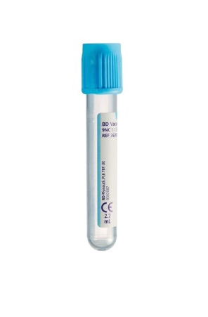 BD-Vacutainer 2,7 ml, hellblau NaCitrat