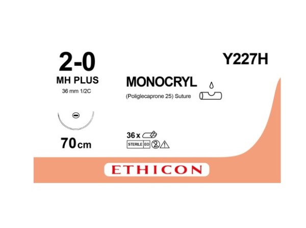Monocryl Y227H, USP 2-0 metric 3