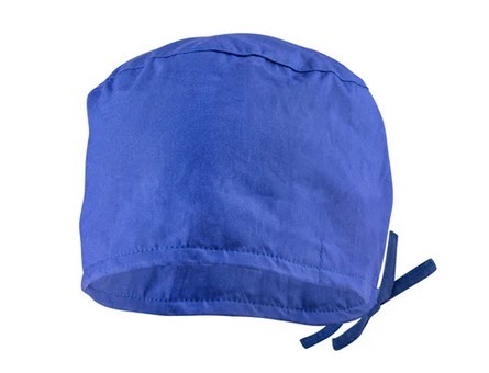 OP-Haube aus Stoff kornblau Gr. L