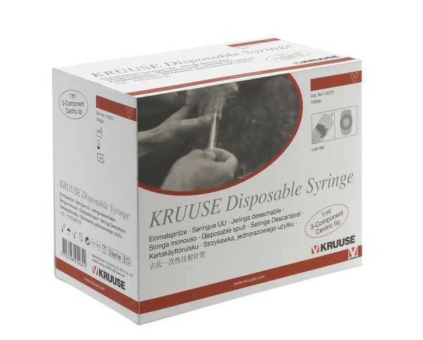 Einmalspritze Kruuse 1ml mit Spardorn