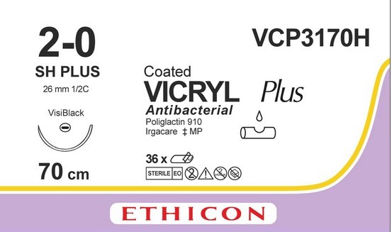 Vicryl VCP3170H, USP 2-0 metric 3