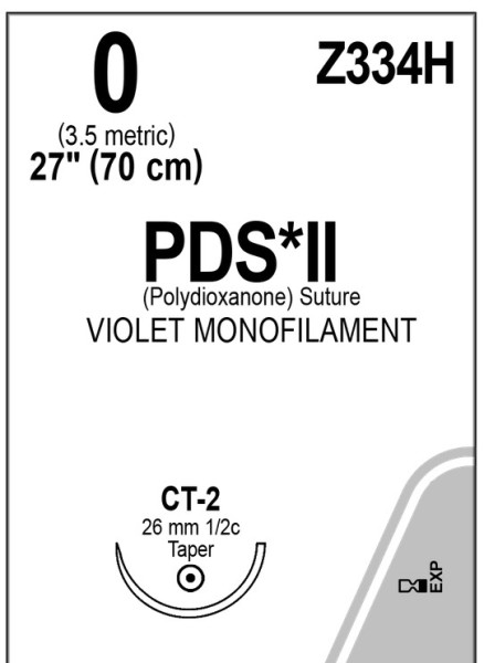 PDS II, Z334H, USP 0 metric 3,5, CT-2