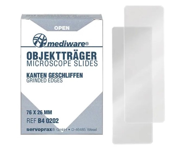 Objektträger geschliffen 45° o. Mattrand