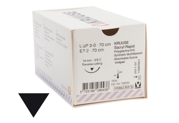 Kruuse Sacryl Rapid USP 3/0 metric 2