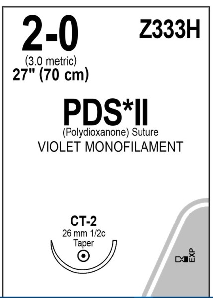 PDS II, Z333H, USP 2-0 metric 3, CT-2