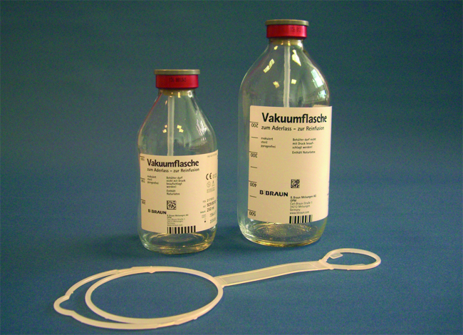 Vakuumflasche 250 ml zur Transfusion