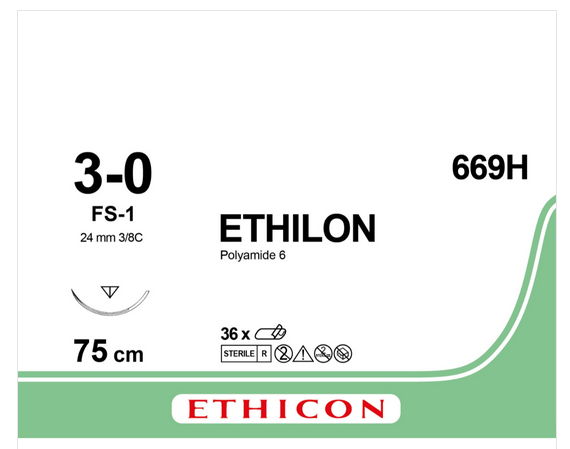 Ethilon schwarz, 669H, 3/0 metric 2